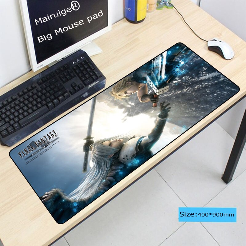 【happy one】Mairuige Final Fantasy Mouse pad 900x400X3mm Notbook Mouse Mat Large gaming mousepad large Edge pad mouse PC desk. 