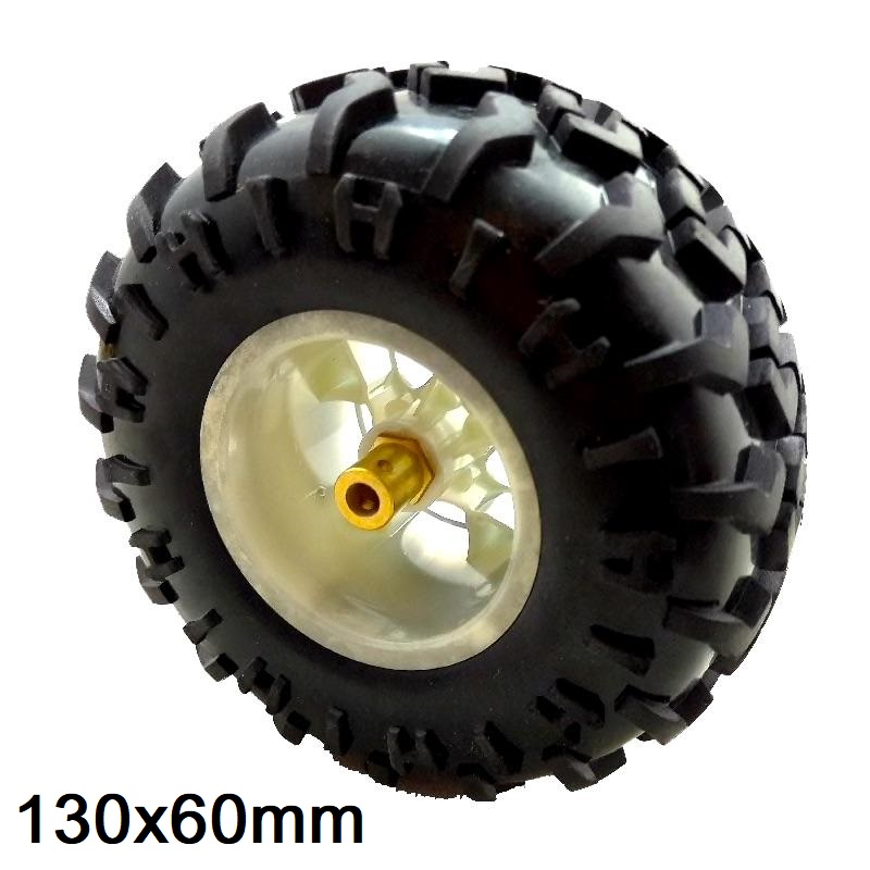 17mm HEX With 130mm WHEEL D130mm Robotics RUBBER Tier Wheel 130x60mm With 6mm Brass Copper Long 17mm Hex Shaft Coupling Robotic Wheels Tire For Arduino Smart Robot Car Wheel DIY. 