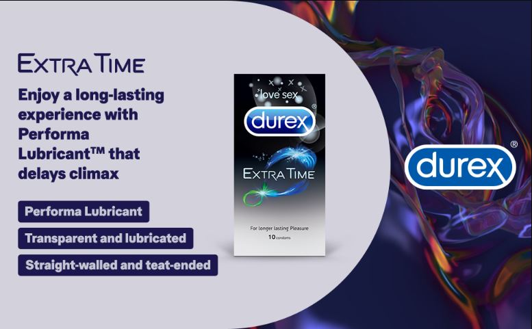 Durex Extra Time Condoms - 10 Pieces. 