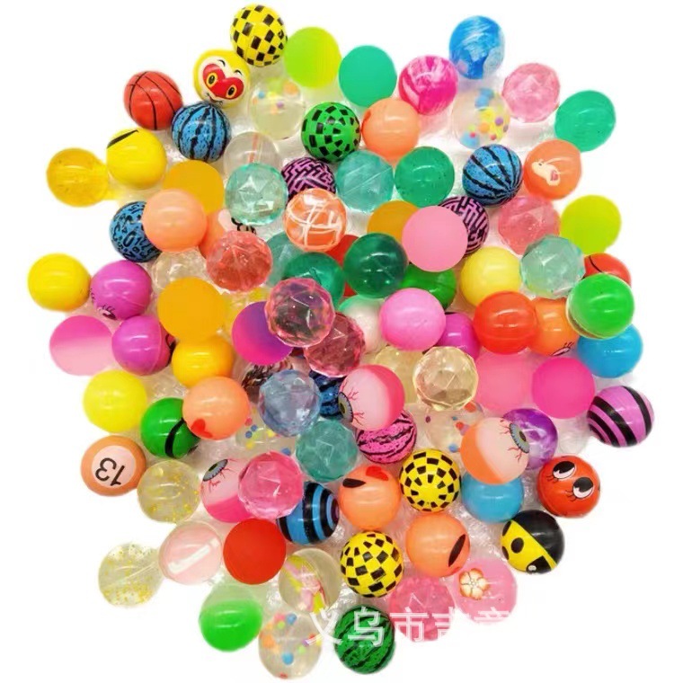 bouncy balls, children's toys, dragon balls, No. 32 cartoon bouncing balls, rubber glow-in-the-dark bouncing balls, paper card balls. 