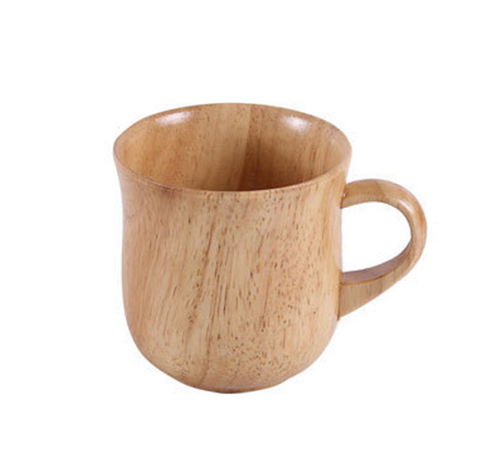 Customized handmade rubber wooden cup wooden coffee cup rubber wooden beer cup