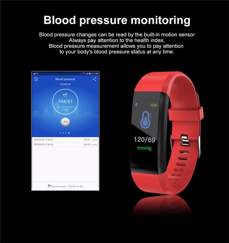 Hot Sale ID115 plus smart bracelet bluetooth smart sleep wristband bracelet 2018 Health Heart Rate Monitoring