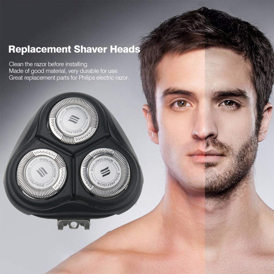 【DM bag factory Store】Razor Shaver Head Blate Frame Philips AT750 AT890 PT 860 860 866 AT758 PT 725 Razor Blade,Gray. 