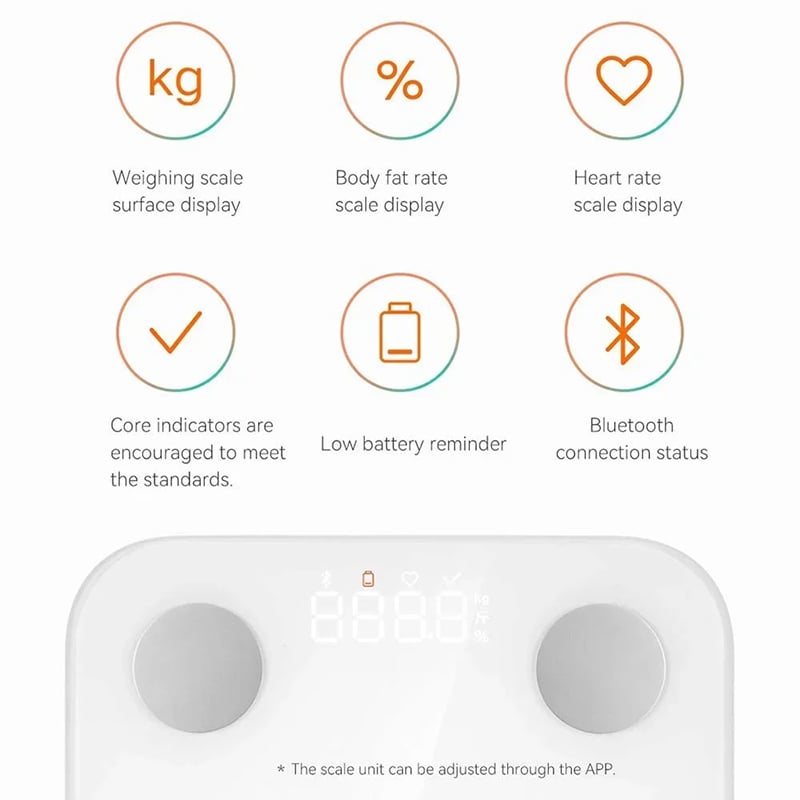 Xiiaomi MIJIA S400 Body Fat Scale Bluetooth 5.0 LED Display 150kg Smart Home Body Composition Testing Scale Work with Mi Home APP. 