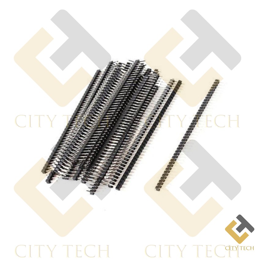 2Pcs- MALE 40×1 ROW Male Header Pin 40×1 Straight Pins Single Row 2.54mm Pitch Pin Male Header Connector Cables Strip For Breadboard Friendly. 