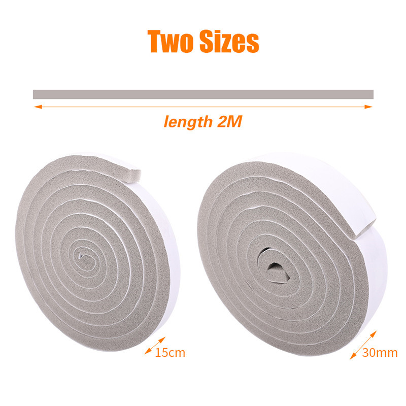 2M Self-Adhesive Door Window Sealing Sponge Strip Acoustic Foam Panel High-Density Acoustic Foam Panel Door Window Foam Dust-Proof Sealing Strip. 