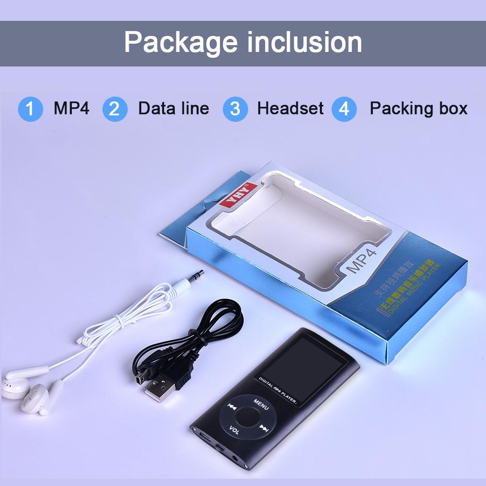 Compact and Portable MP3 / MP4 Player With Photo Viewer, E-Book Reader and Voice Recorder and FM Radio Video Movie Gift Headset. 