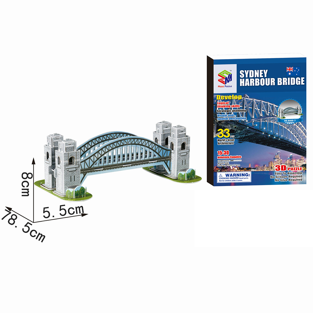 3D World Jigsaw Puzzle World Construction Model Kit DIY Craft Educational Toy. 