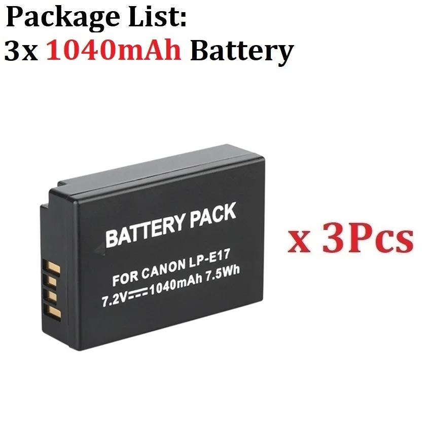 Original LP-E17 Battery 1040mAh Rechargeable Batteries For Canon LPE17 EOS RP 200D 250D M3 M5 M6 750D T6i T6s 800D 8000D Camera. 