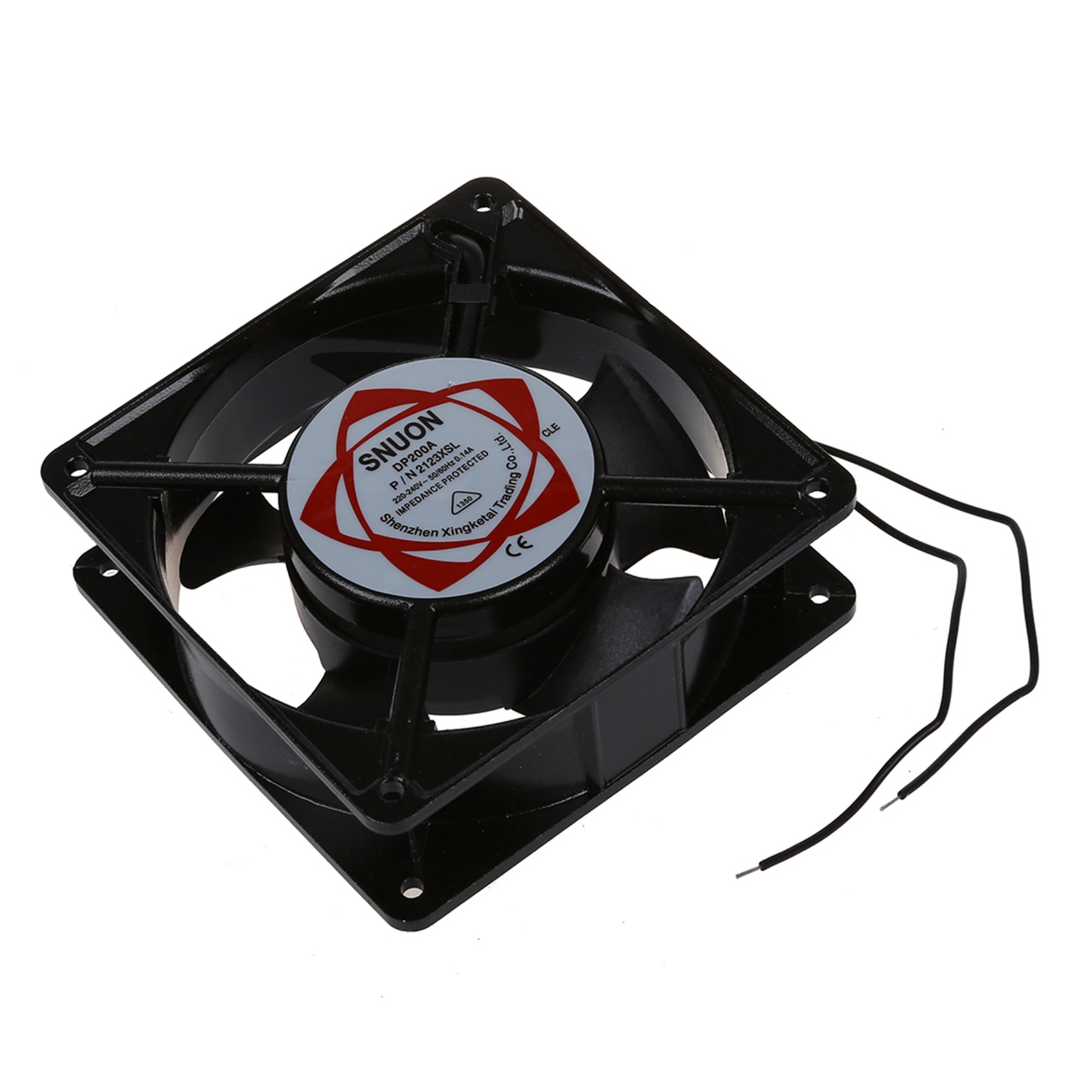3X AC 220-240V 0.14A 120mmx120mm Metal Computer CPU Fan Black. 