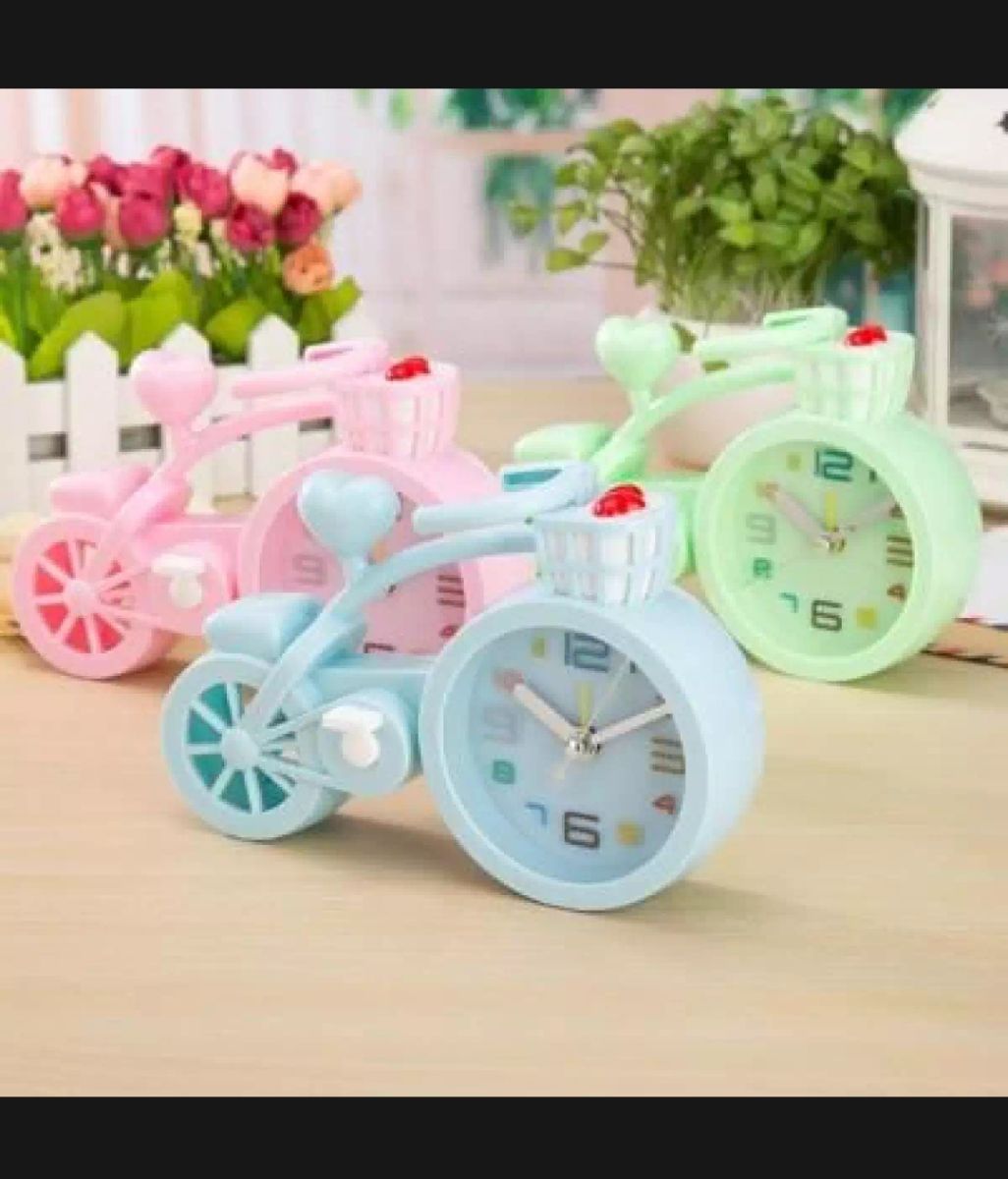 Creative Bicycle Styling Alarm Clock, Bike Model Table Clock. 