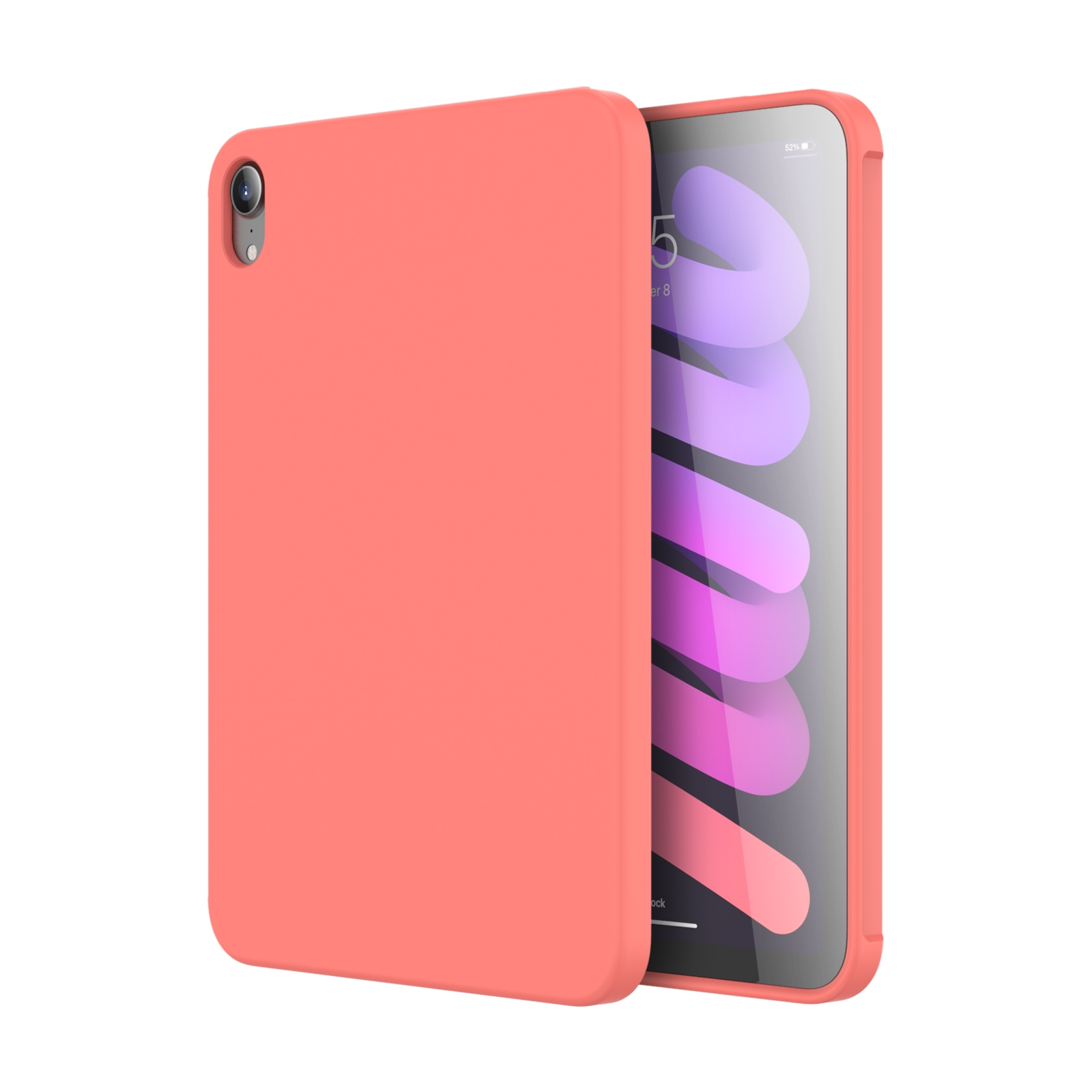 For iPad mini 6 Mutural Silicone Microfiber Case