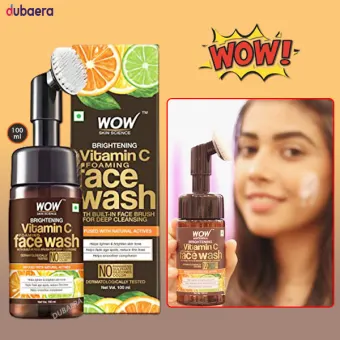 wow vitamin c foaming face wash