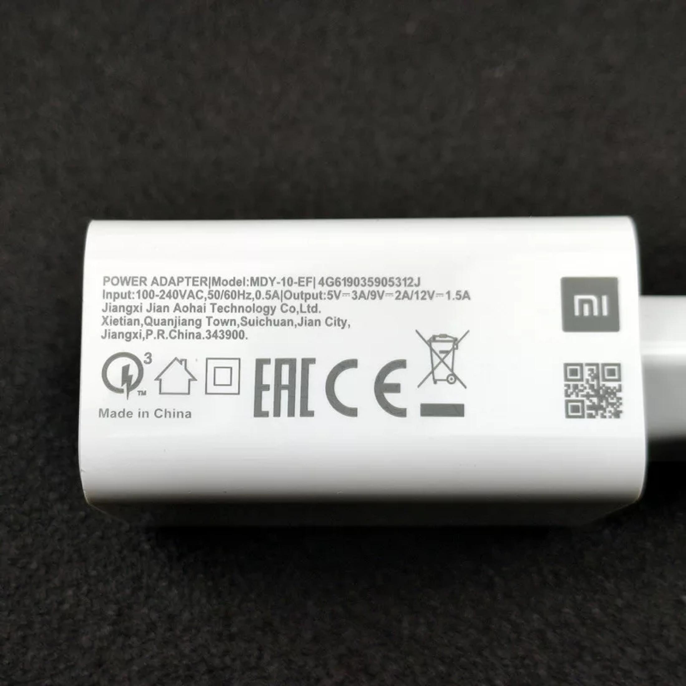Xiaomi charger 27W QC 3.0 fast charge adapter usb type c cable for mi 9 se 9t cc9 redmi note 7 8 K20 Pro mix 4. 