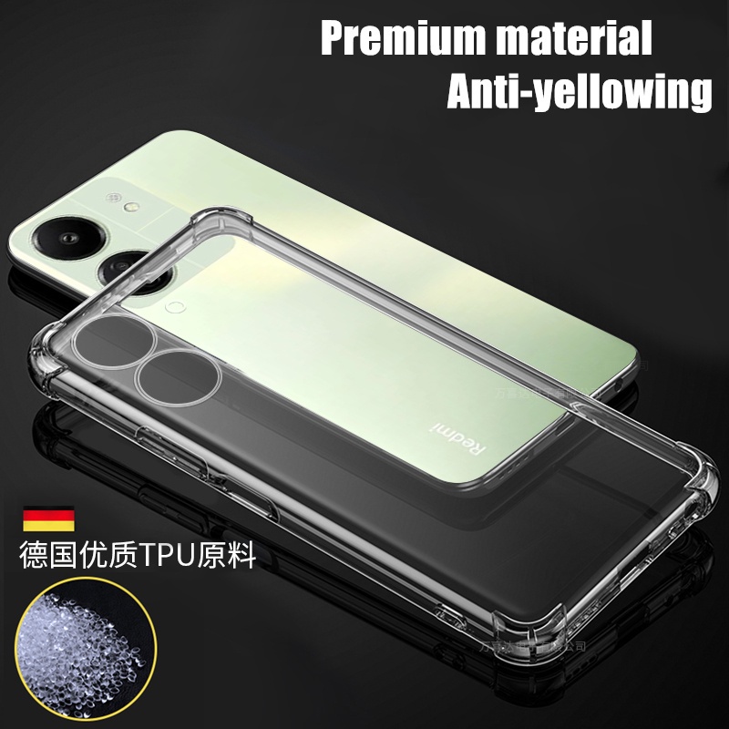 Redmi 13C Phone Case For Redmi 12C 10C Silicone Transparent Shockproof Soft Cover. 