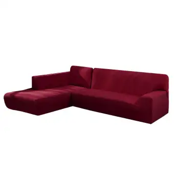 Universal Stretch Fabric Sofa Slipcover 2piece For Sectional Sofa