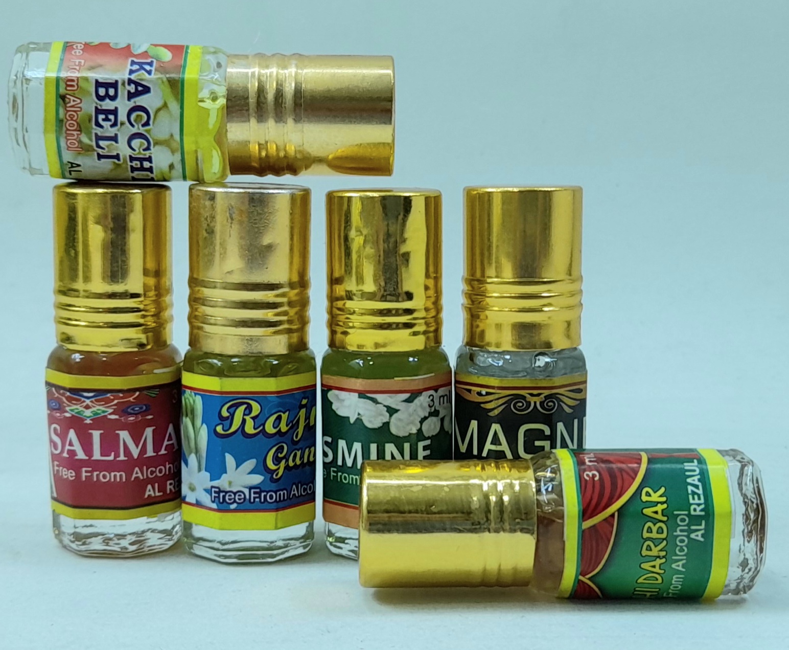 6 Piece  6 Diferent Smell Combo 100% Halal Attar. 