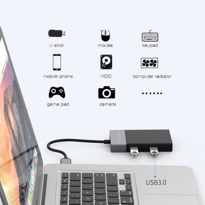 XQD Card Reader Multi Memory Card Reader with 2 x USB 3.0 HUB Adapter for Sony G/M Series, Lexar 2933X/1400X for Windows/Mac OS. 