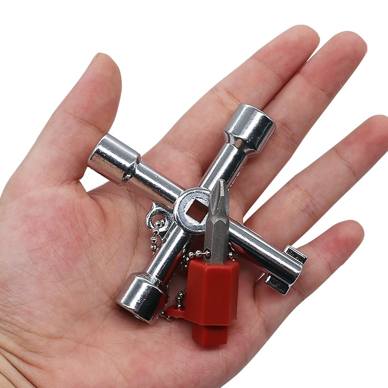 Plumbers Multi Tool 4 Way Gas Electric Meter Box Radiator Plumbing Tool Plumbers Utilities Gas Water Keys New Hand Tools 1pc. 