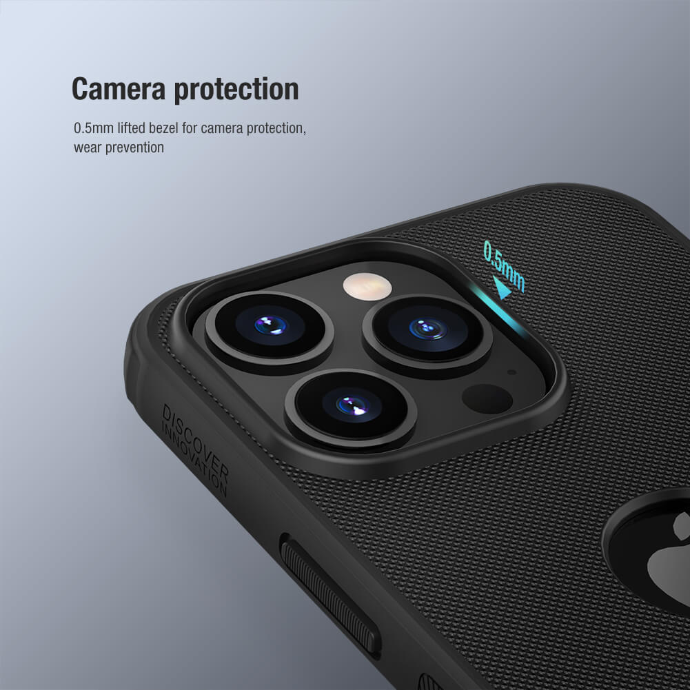 Nillkin ( Apple iPhone 13 Pro ) Hard PC + TPU Case for Apple iPhone 13 Pro Phone Cases Luxury Frosted PC + TPU Hard Protection Back Cover - Black. 