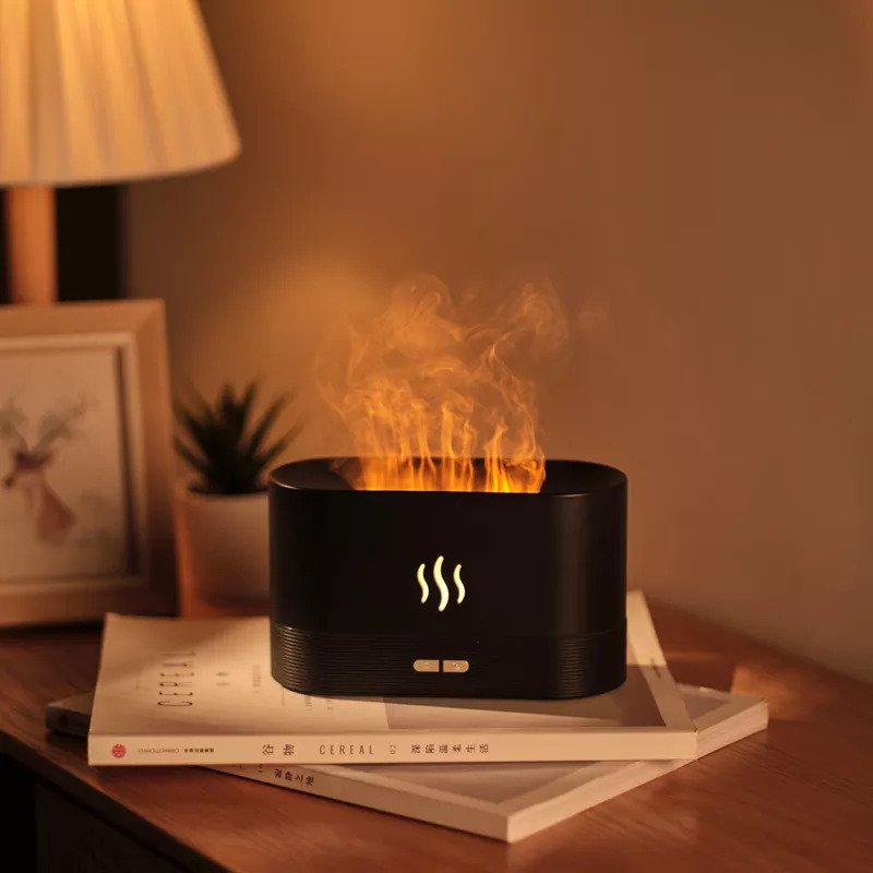 Flame Humidifier Led Night Light Fire Humidifier Aroma Diffuser Humidifier. 