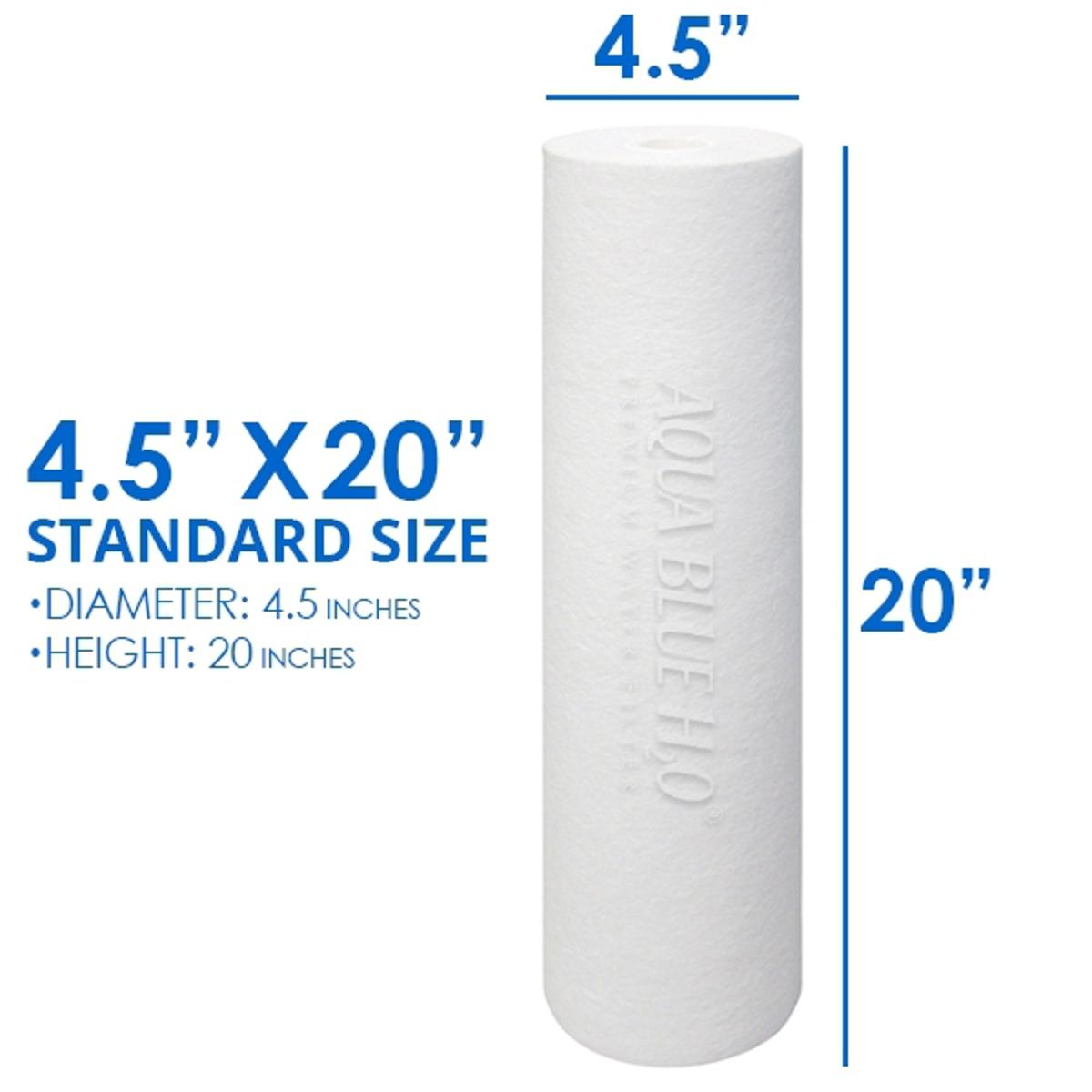 20 Inch 5 Micron PP Cotton Filter Jumbo Spun Filter Cartridge Size 4.5 Inch DIA 20" PP Sediment Filter Cartridge For Reverse
