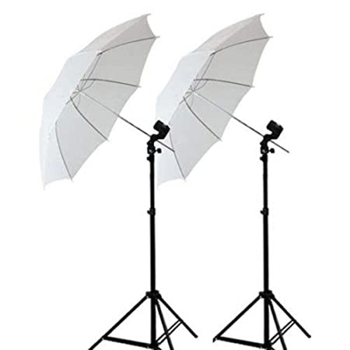 Single Studio Light Holder, Umbrella, and Light Stand Kit