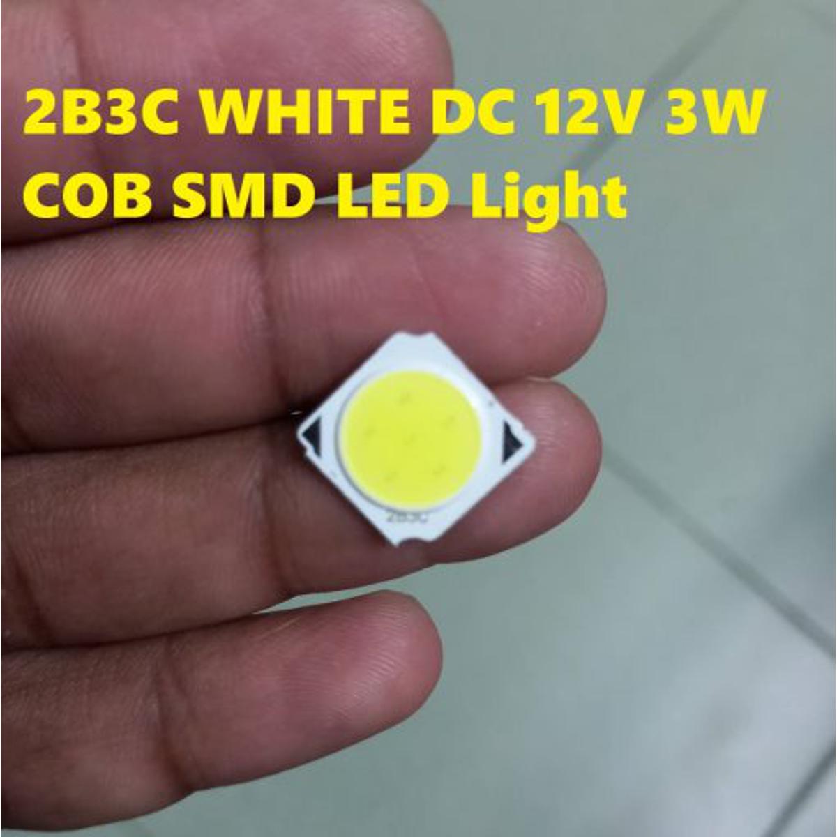 2B3C WHITE DC 12V 3W COB SMD LED Light Chip Ultra Bright White Color 3 Watt LED Light Panel Mount Aluminum Base For Solar Panel Flood Light Household Garden