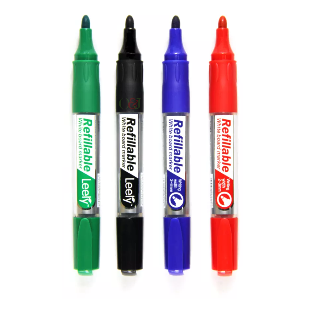 Leery L-201 Refillable White Board Marker - 12PCS