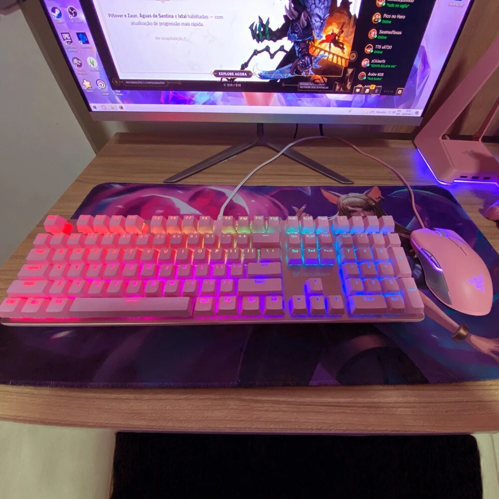 104pcs Universal Keyboard Keycaps Ergonomic Blank Keycap For Cherry MX Mechanical Keyboard Replacement Backlit Key Caps. 