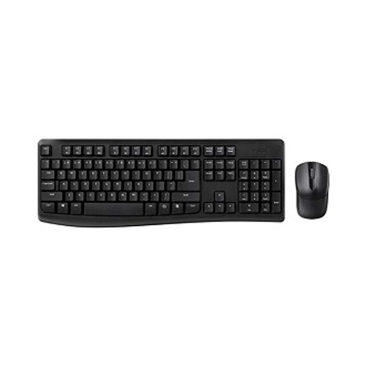 Rapoo X1800 Pro Black Wireless Keyboard & Mouse Combo with Bangla