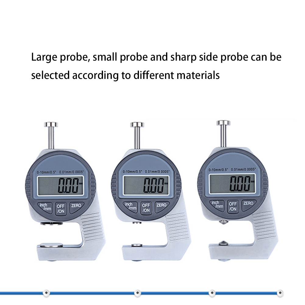 Digital Thickness Gauge Electronic Thickness Meter Measure Thickness of Paper Cloth Thin Metal Micrometer 0.01mm C. 