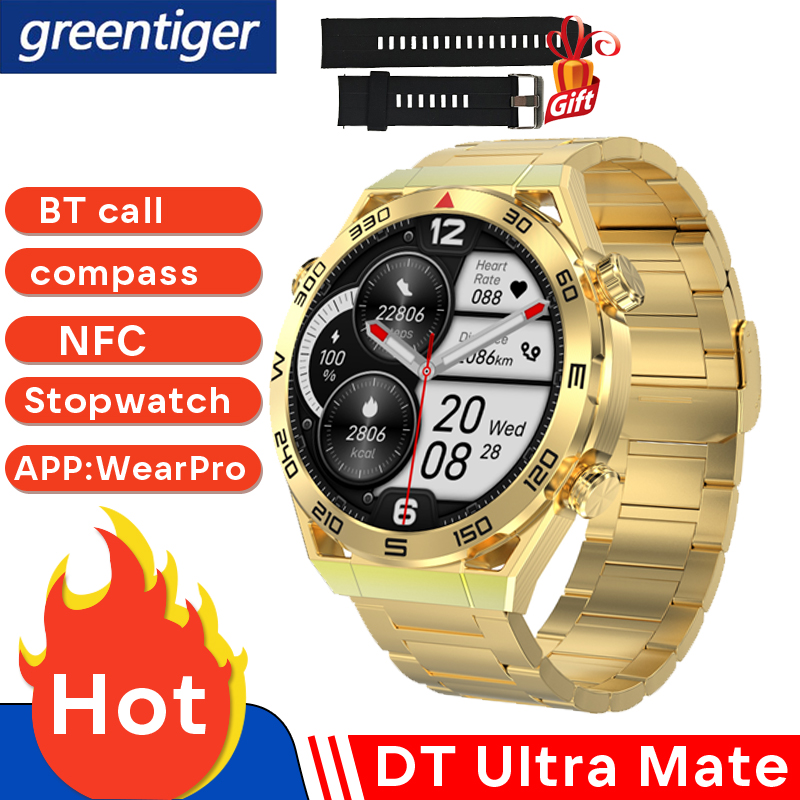 DT Ultra Mate Men Smart Watch with Compass  NFC IP68 Waterproof Bluetooth Call Watch Sports Wristband for IOS Android Phone.. 