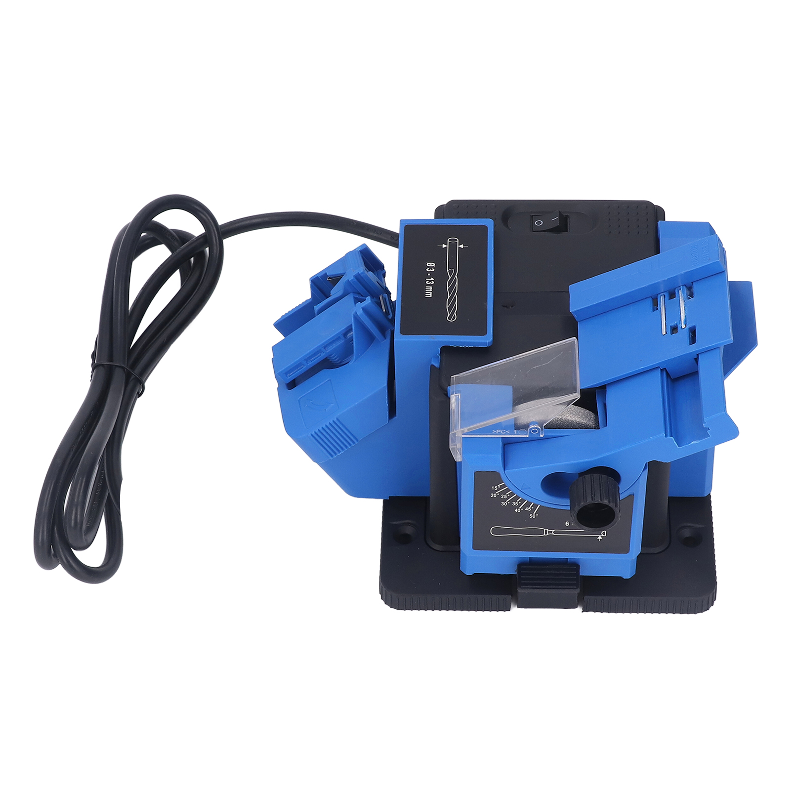 Multi Task Electric Sharpener, Long Life Span Fast Speed Impact Resistance Durable Multifunctional Drill Bit Sharpener High Strength for Chisels for Scissors. 