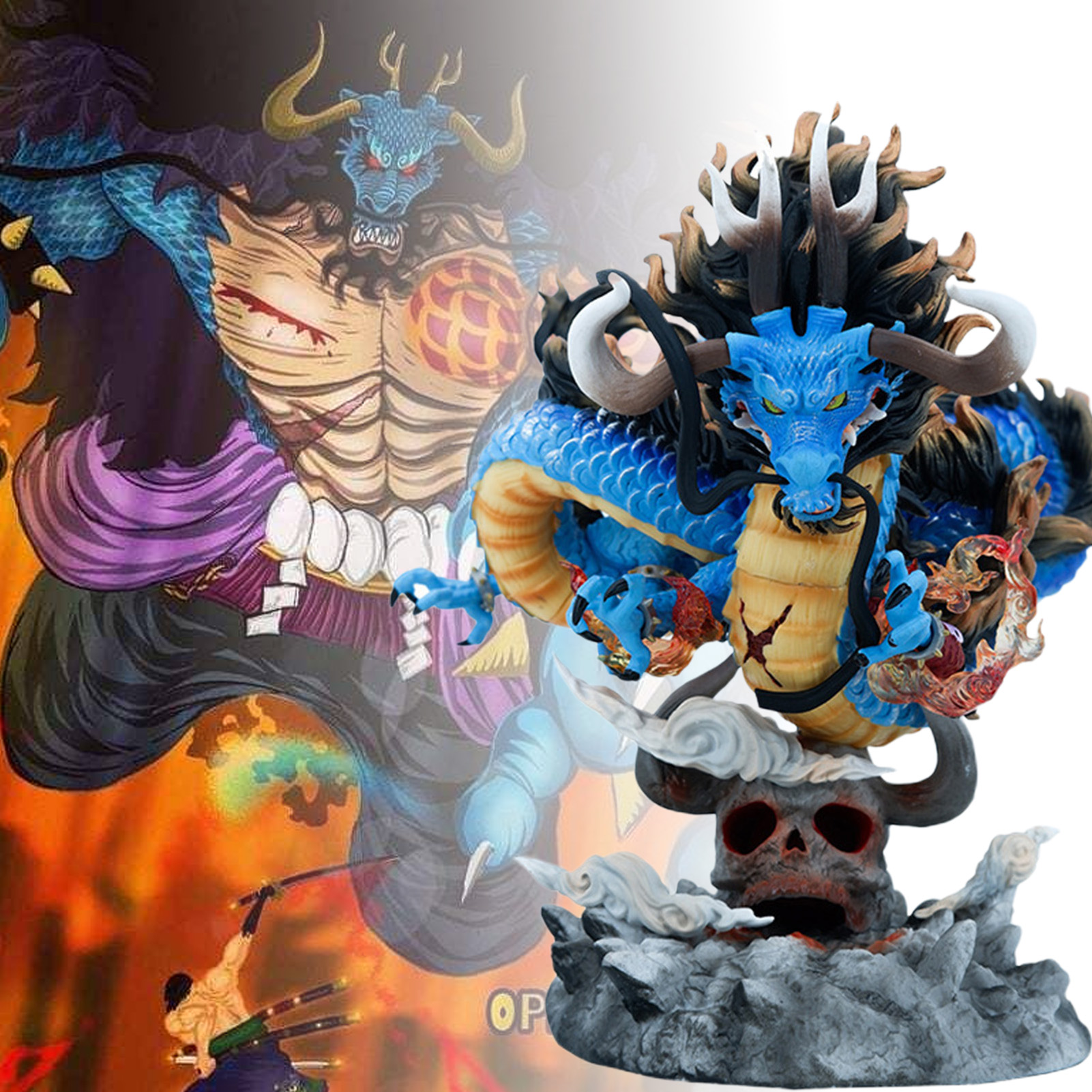 One Piece Figure with Glowing Base One Piece Action Figure Model Toy. 