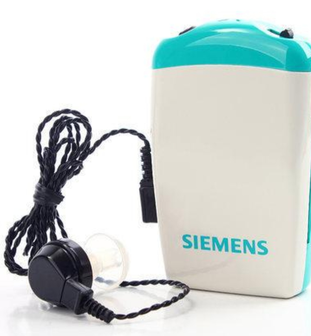 Siemens Amiga High Quality Pocket Type 2 pin Hearing Aid Sound Amplifier with storage box Germany Made. 