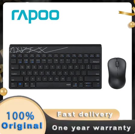 RAPOO 8000GT USB Support Bluetooth Wireless 2.4G Office Mute Mouse Keyboard set 1300 DPI 87 Keys for Mice Compute PC