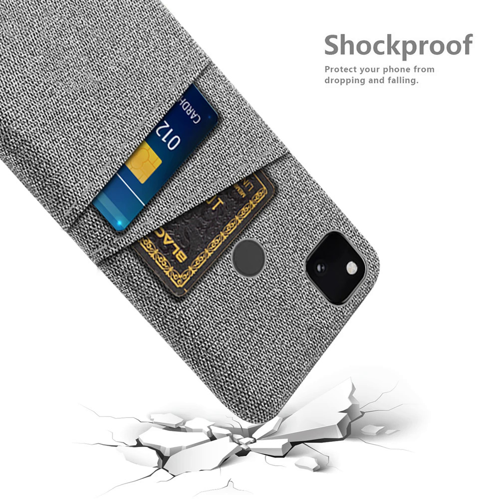 【Healer DingD】For Google Pixel 4A 4G 5A 5G 4XL 5 5XL 6 7 Funda Case For Google Pixel 4 A XL Dual Card Fabric Cloth Luxury Business Cover