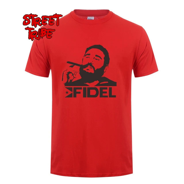 Summer Men T shirt Cuba Become Avana Revolution Fidel Castro T-Shirts Crew Neck Cotton Casual Male Tees Tops. 