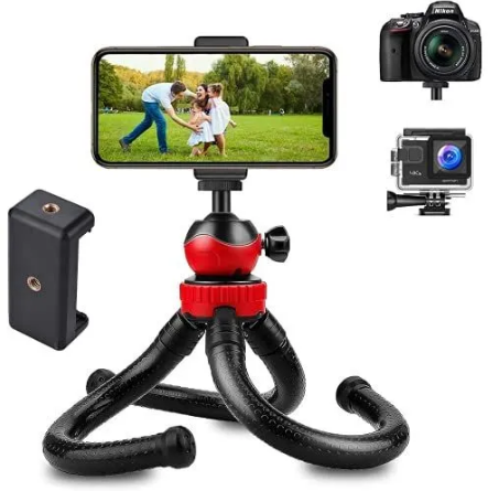 Octopus Tripod With Ball Head- Best For DSLR Or Smartphone Vlogging & Table Stand  Original. 