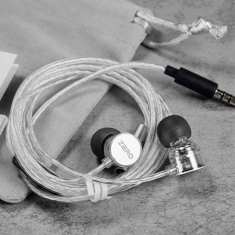 TANCHJIM ZERO Wired HIFI In Ear IEMs Earphones DMT4 Dynamic Drive Unit Monitors Mic with Copper OFC Silver Plated Cable TYPE C. 