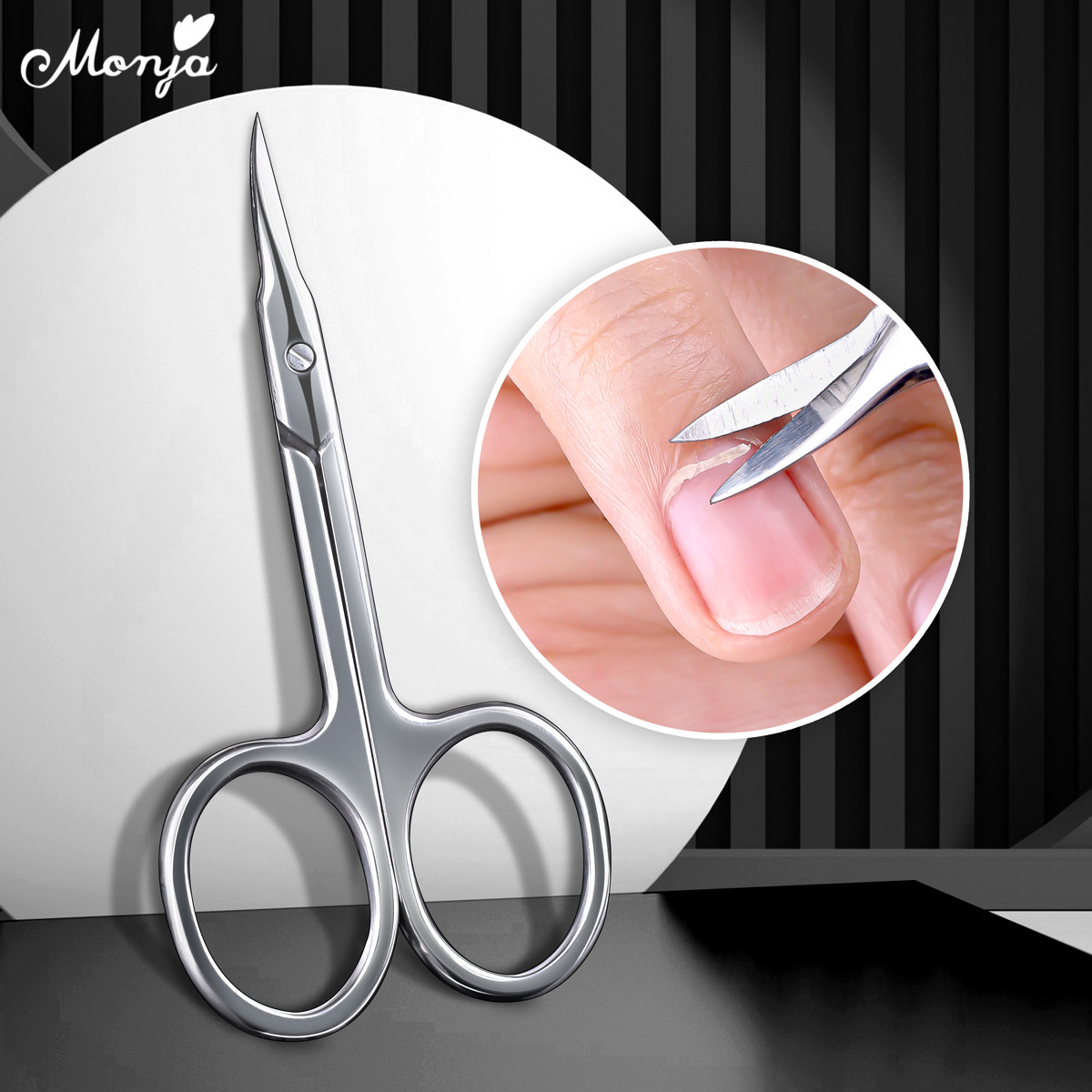 【The Edge of Beauty】New Monja Cuticle tainle teel Dead kin Remover Eyebrow Trimmer Cuticle Clipper Manicure Pedicure
