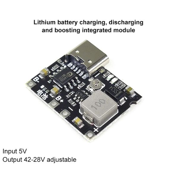 LX-LCBST Type-C DC-DC Step Up Boost Module 18650 Li-ion Battery Charger Board. 