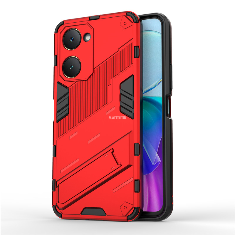 Vantime for vivo Y03 / Y03t / Y18 / Y18s 4G Y28s 5G Armor Case Kickstand Shockproof Matte Back Hard Cover. 