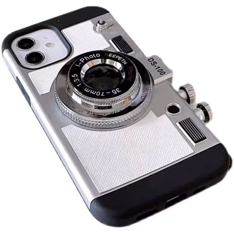 Emily In Paris 3D Retro Camera Leather Case for IPhone 11 13 14 15 Pro Max 12 Mini XS XR X 7 8 Plus SE 3 IPone 15Pro Accessories Solo Yolo. 