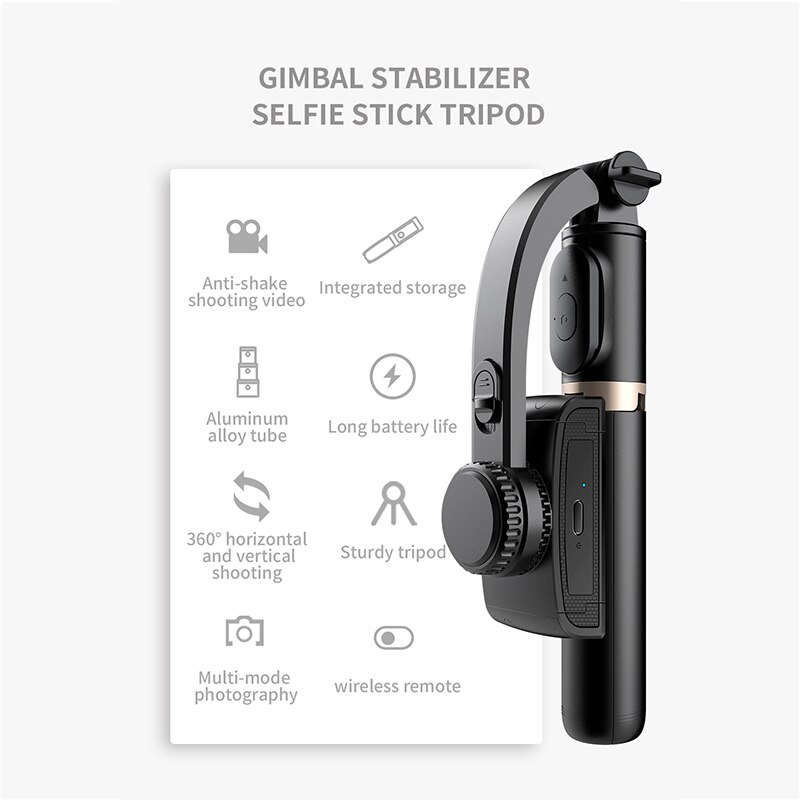 Mobile Video Anti Shaking Vlog Uniaxial Stabilizer Live Bluetooth Selfie Stick Tripod Horizontal And Vertical Shooting Bracket. 