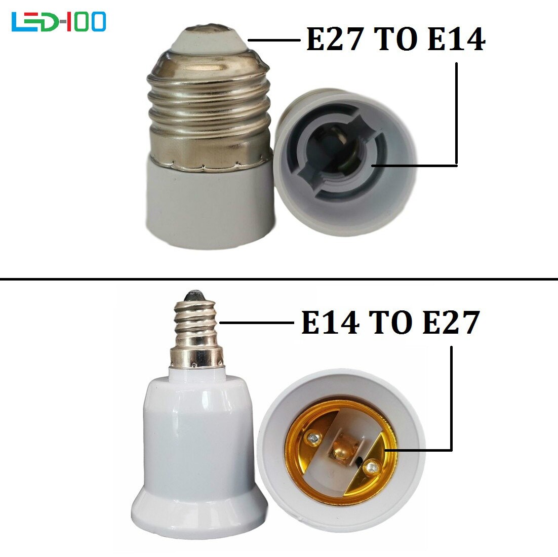 【VisioN Shop】High Quality E14 to Lamp Bulb Socket base Holder Converter e27 to e14 Light Conversion Fireproof home room. 