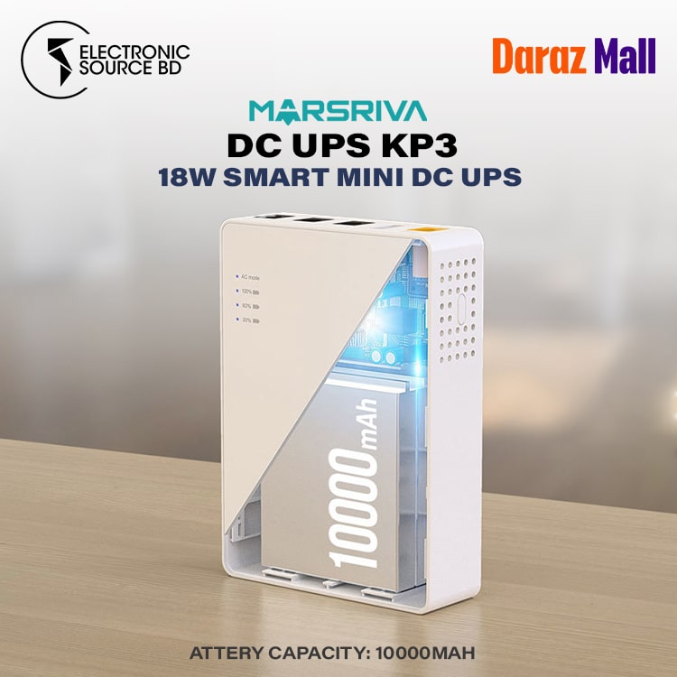 MARSRIVA KP3 10000mAh Smart Mini DC UPS for Router
