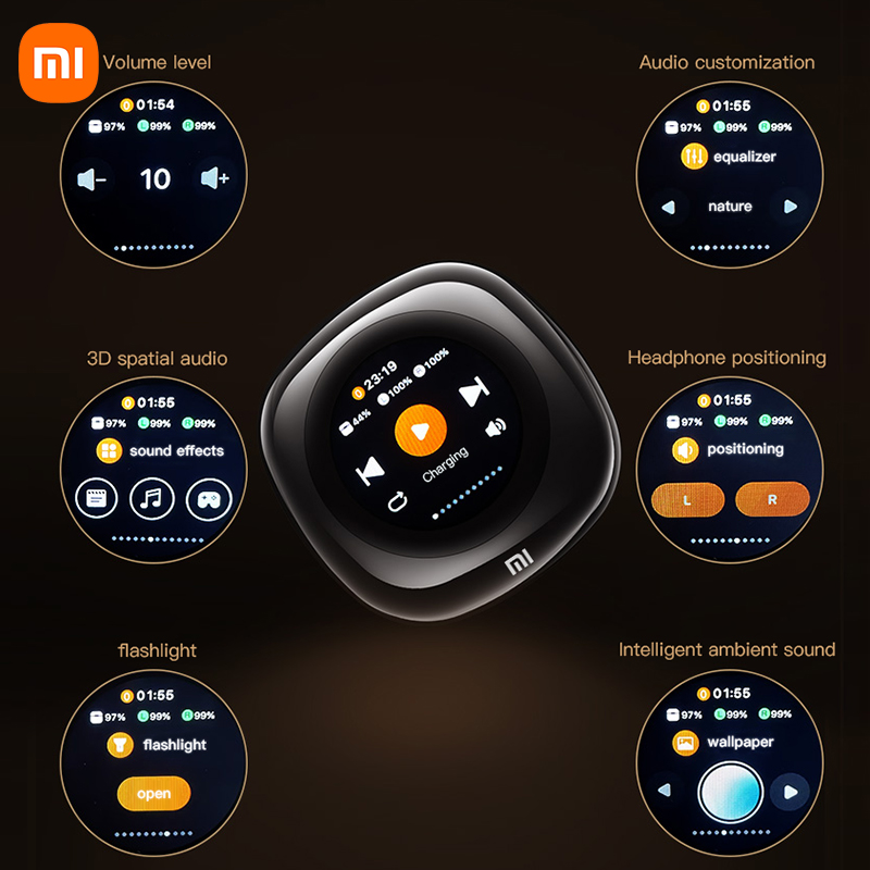 Kefeng 4 earphone clip active noise cancelling headset Xiaomi CT11 wireless bluetooth 5.noise sports running headset touch screen with microphone. 