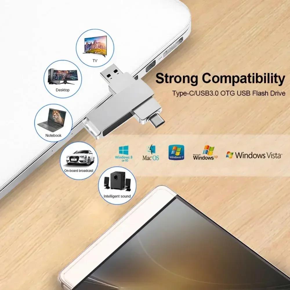 Xiaomi 16TB USB 3.0 Flash Drive 8TB Type-C U Disk High-Speed Pen Drive U Flash Drive Portable SSD 1TB 2TB for Laptop Computer. 